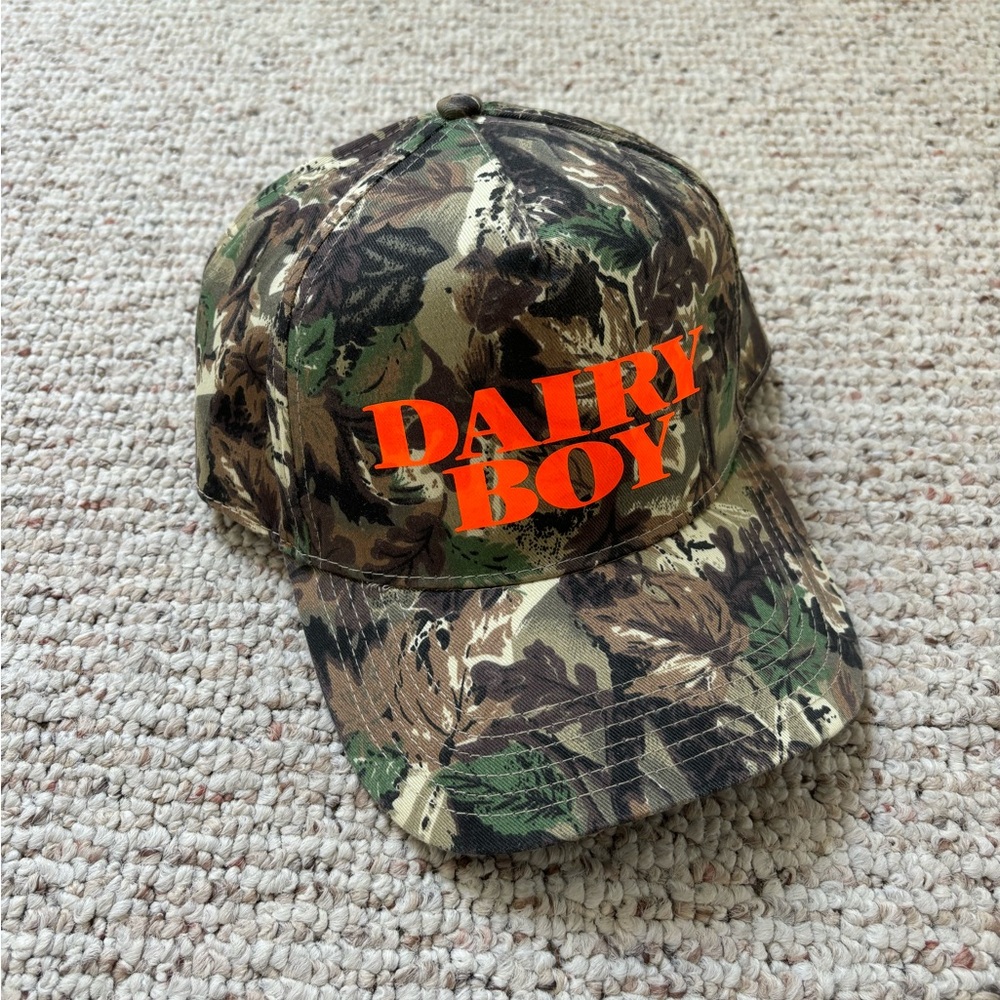 Dairy Boy Orange Camo Trucker Hat